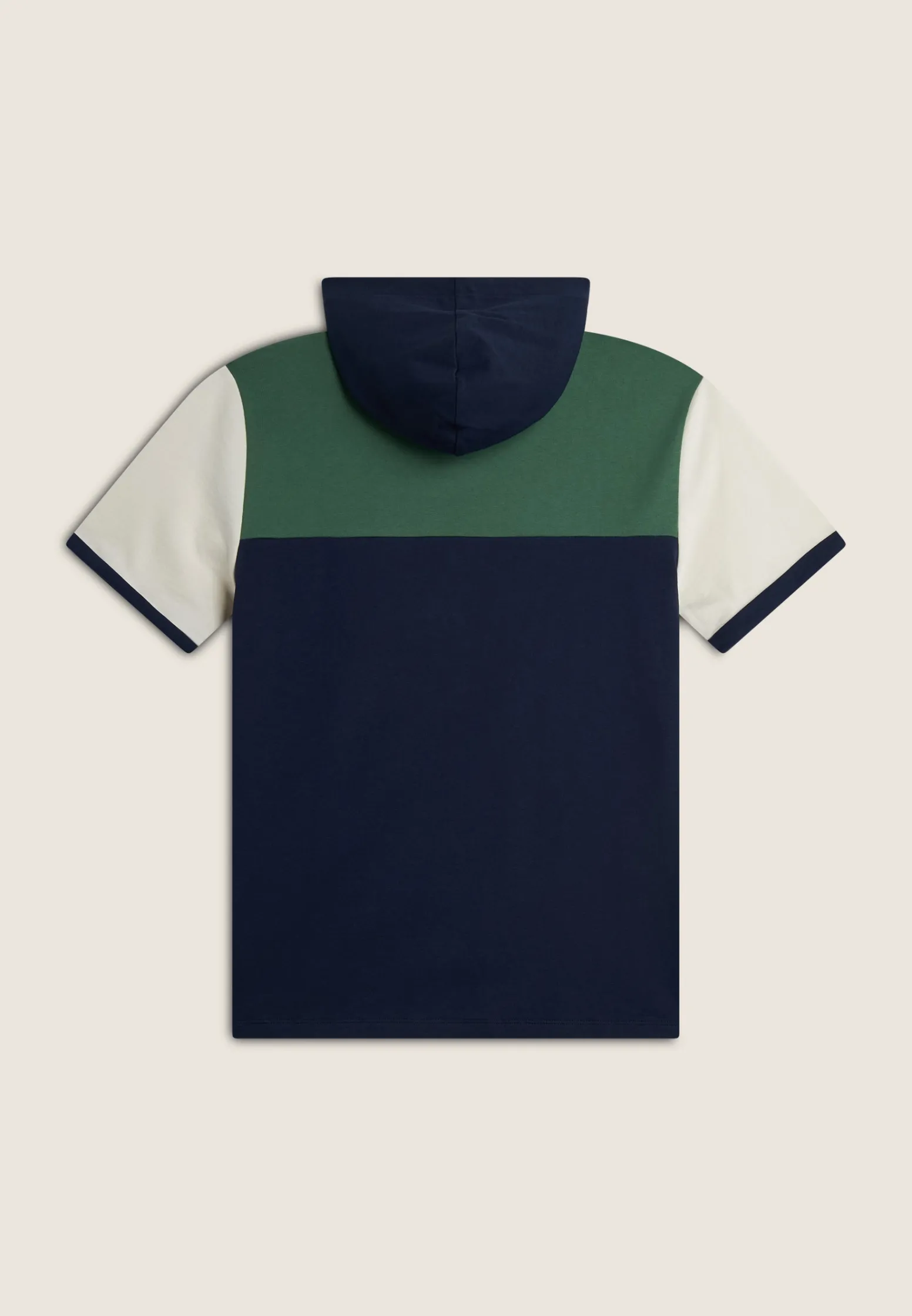 Freddy Felpa a Maniche Corte con Cappuccio design colour block-Uomo Felpe