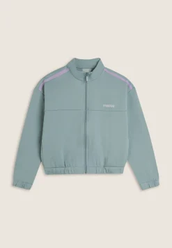 Freddy Felpa Bambina chiusura zip con bande colorate e collo alto- Felpe