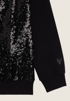 Freddy Felpa Bambina full zip con paillettes e collo bomber- Felpe