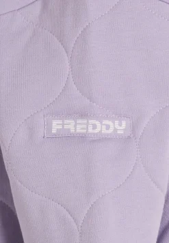 Freddy Felpa Bambina texturizzata con logo sulla manica- Felpe