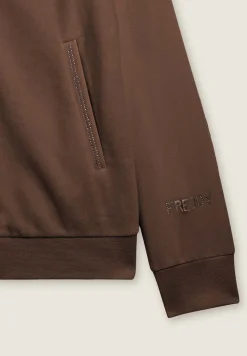Freddy Felpa collo alto da donna in velluto con zip e logo strass-Donna Ginnastica|Felpe