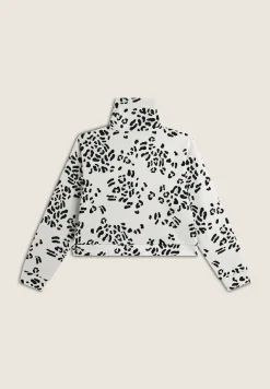Freddy Felpa collo alto e zip comfort fit con fantasia maculata-Donna Felpe