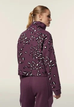 Freddy Felpa collo alto e zip comfort fit con fantasia maculata-Donna Felpe
