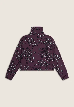 Freddy Felpa collo alto e zip comfort fit con fantasia maculata-Donna Felpe