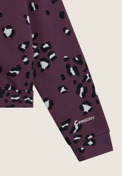Freddy Felpa collo alto e zip comfort fit con fantasia maculata-Donna Felpe