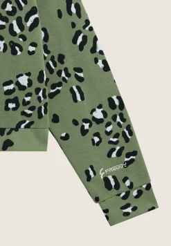 Freddy Felpa collo alto e zip comfort fit con fantasia maculata-Donna Felpe