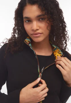 Freddy Felpa collo alto e zip in jersey con dettagli tropical-Donna Felpe