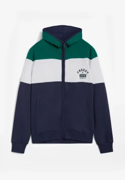 Freddy Felpa color block da uomo con zip e cappuccio-Uomo Felpe
