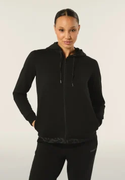 Freddy Felpa comfort fit con zip e cappuccio decorato da stampa-Donna Pilates|Ginnastica