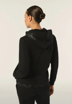 Freddy Felpa comfort fit con zip e cappuccio decorato da stampa-Donna Pilates|Ginnastica