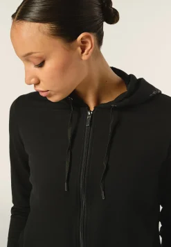 Freddy Felpa comfort fit con zip e cappuccio decorato da stampa-Donna Pilates|Ginnastica