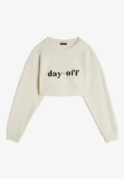 Freddy Felpa comfort fit corta con logo Day Off ricamato-Donna Felpe