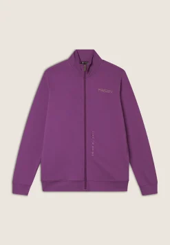 Freddy Felpa comfort in jersey con zip e collo alto-Donna Padel|Pilates