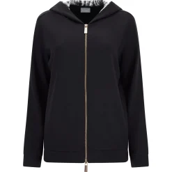 Freddy Felpa comfort interno cappuccio e polsini in toni beige-Donna Felpe
