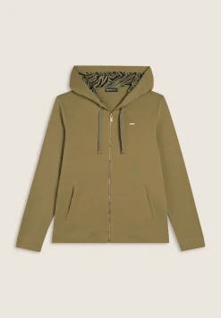Freddy Felpa con cappuccio animalier e zip frontale-Donna Felpe