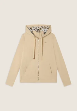 Freddy Felpa con cappuccio animalier e zip frontale-Donna Felpe