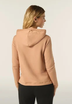 Freddy Felpa con collo alto a coste e inserti tricot a trecce-Donna Felpe