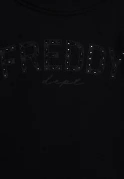 Freddy Felpa con collo incrociato e fondo asimmetrico-Donna Ginnastica|Felpe