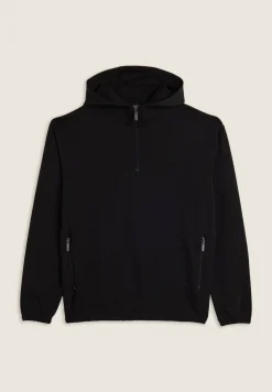 Freddy Felpa con mezza zip e cappuccio regolabile-Uomo Felpe