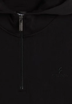 Freddy Felpa con mezza zip e cappuccio regolabile-Uomo Felpe