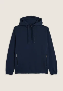 Freddy Felpa con mezza zip e cappuccio regolabile-Uomo Felpe
