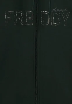 Freddy Felpa con zip, collo alto e fondo asimmetrico-Donna Ginnastica|Felpe