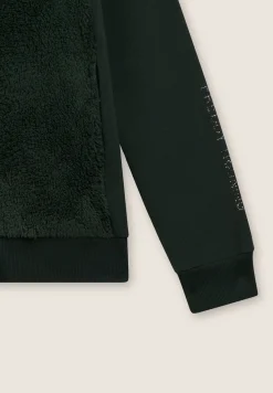 Freddy Felpa con zip, collo e fronte in sherpa, logo borchie-Donna Ginnastica|Felpe