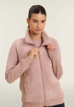 Freddy Felpa con zip, collo e fronte in sherpa, logo borchie-Donna Ginnastica|Felpe