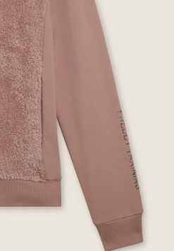 Freddy Felpa con zip, collo e fronte in sherpa, logo borchie-Donna Ginnastica|Felpe