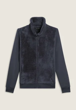 Freddy Felpa con zip, collo e fronte in sherpa, logo borchie-Donna Ginnastica|Felpe