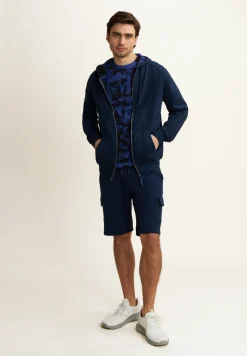 Freddy Felpa con zip e Cappuccio con Interno Camouflage-Uomo Felpe