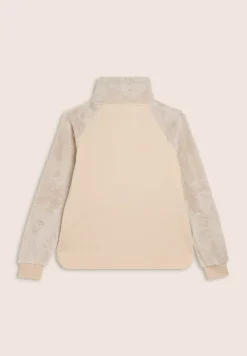 Freddy Felpa con zip e collo alto, maniche e collo in pile sherpa-Donna Ginnastica|Felpe