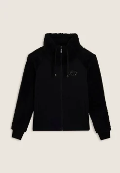 Freddy Felpa con zip e collo alto, maniche e collo in pile sherpa-Donna Ginnastica|Felpe