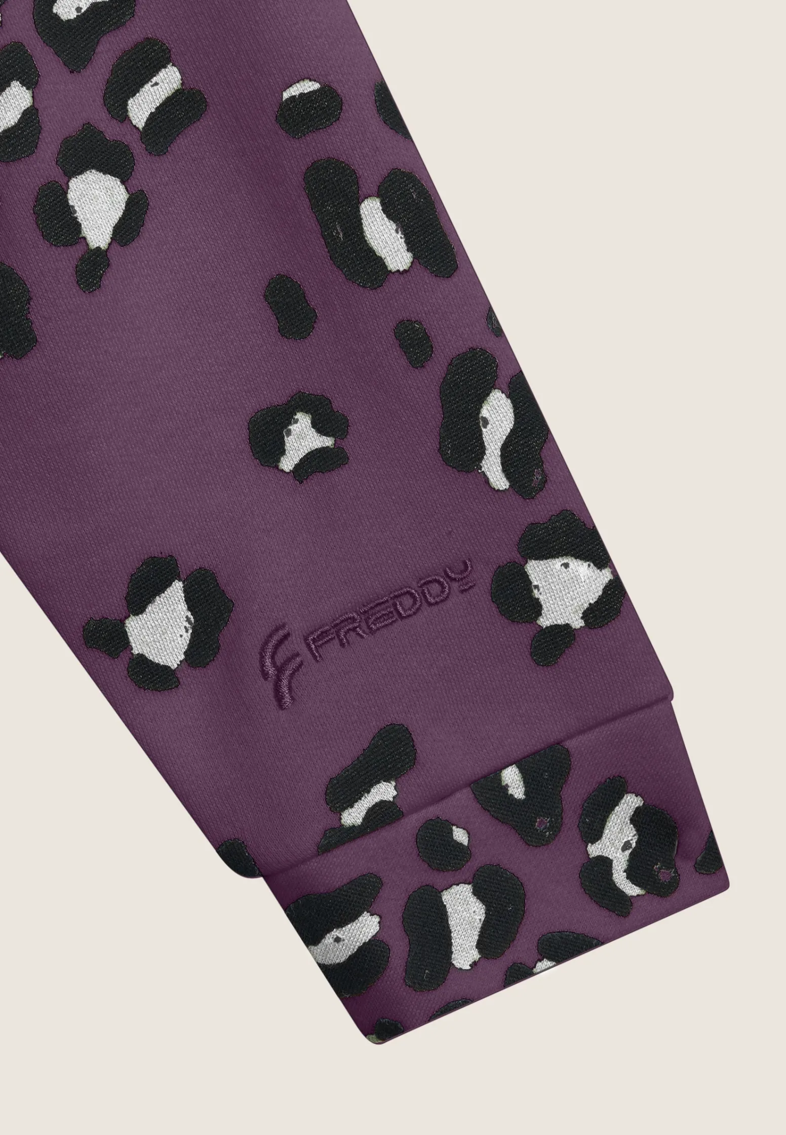 Freddy Felpa corta comfort fit da donna con zip e fantasia maculata-Donna Felpe