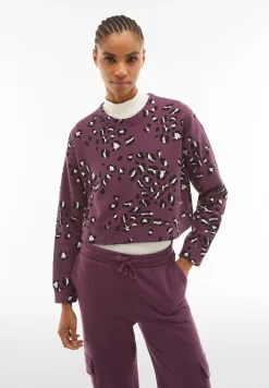 Freddy Felpa corta comfort fit girocollo con fantasia maculata-Donna Felpe