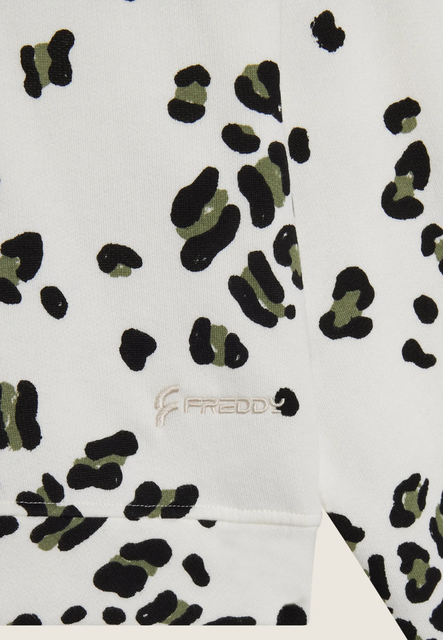 Freddy Felpa corta comfort fit girocollo con fantasia maculata-Donna Felpe