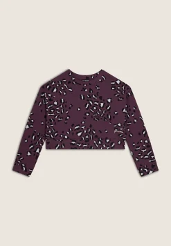 Freddy Felpa corta comfort fit girocollo con fantasia maculata-Donna Felpe