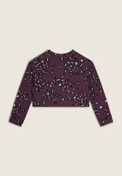 Freddy Felpa corta comfort fit girocollo con fantasia maculata-Donna Felpe