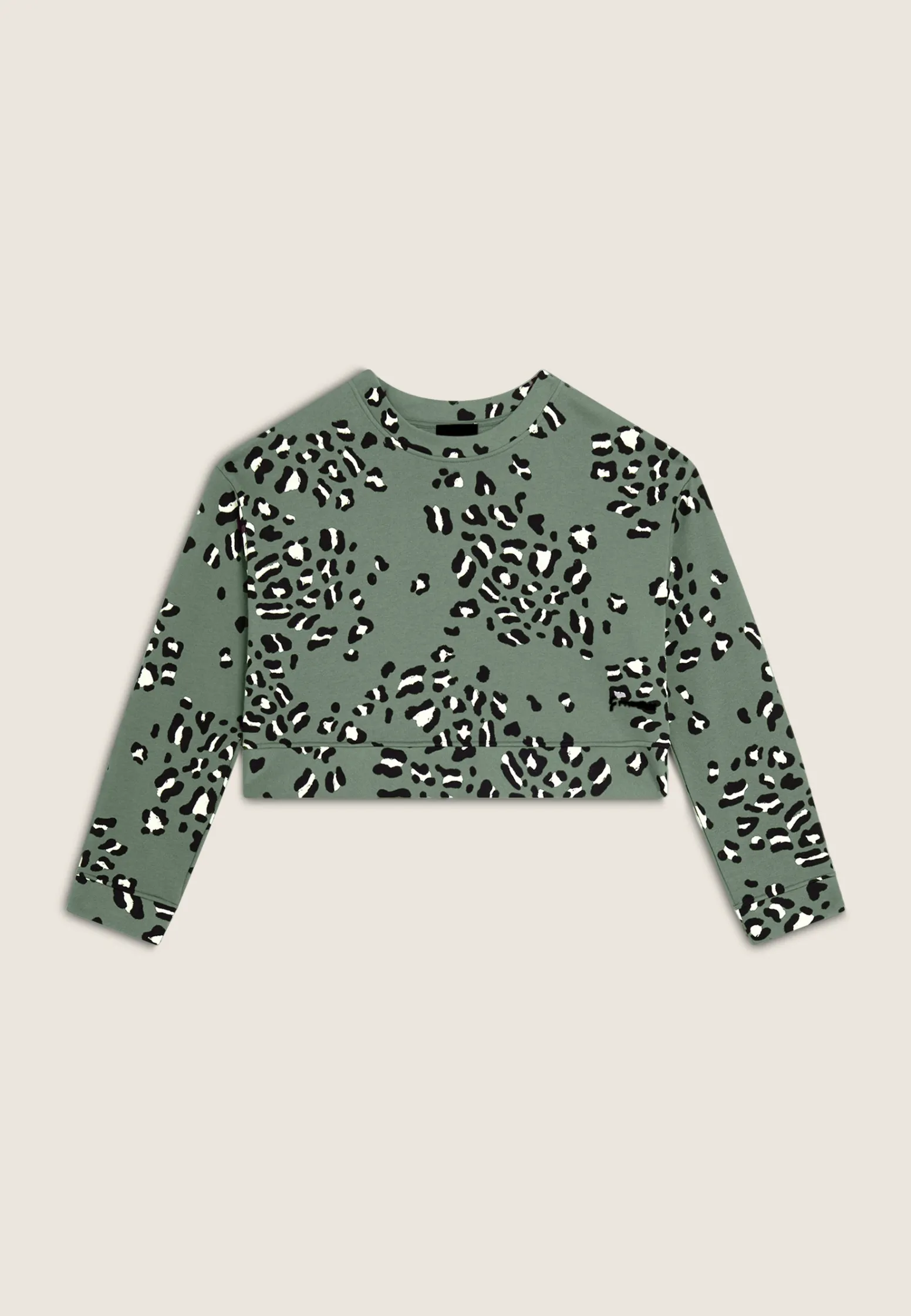 Freddy Felpa corta comfort fit girocollo con fantasia maculata-Donna Felpe