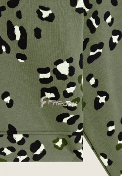 Freddy Felpa corta comfort fit girocollo con fantasia maculata-Donna Felpe