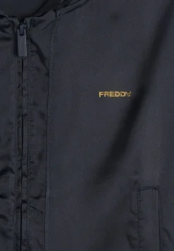Freddy Felpa corta con cappuccio e zip in tessuto effetto seta-Donna Felpe