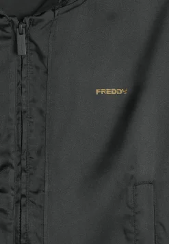 Freddy Felpa corta con cappuccio e zip in tessuto effetto seta-Donna Felpe