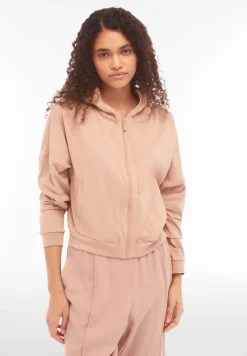 Freddy Felpa corta con cappuccio e zip in heavy jersey stretch-Donna Felpe