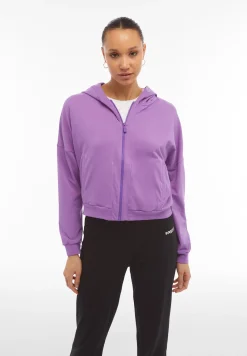 Freddy Felpa corta con cappuccio e zip in heavy jersey stretch-Donna Felpe