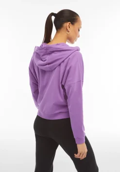 Freddy Felpa corta con cappuccio e zip in heavy jersey stretch-Donna Felpe