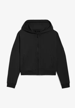 Freddy Felpa corta con cappuccio e zip in heavy jersey stretch-Donna Felpe