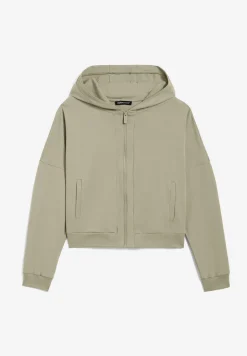Freddy Felpa corta con cappuccio e zip in heavy jersey stretch-Donna Felpe