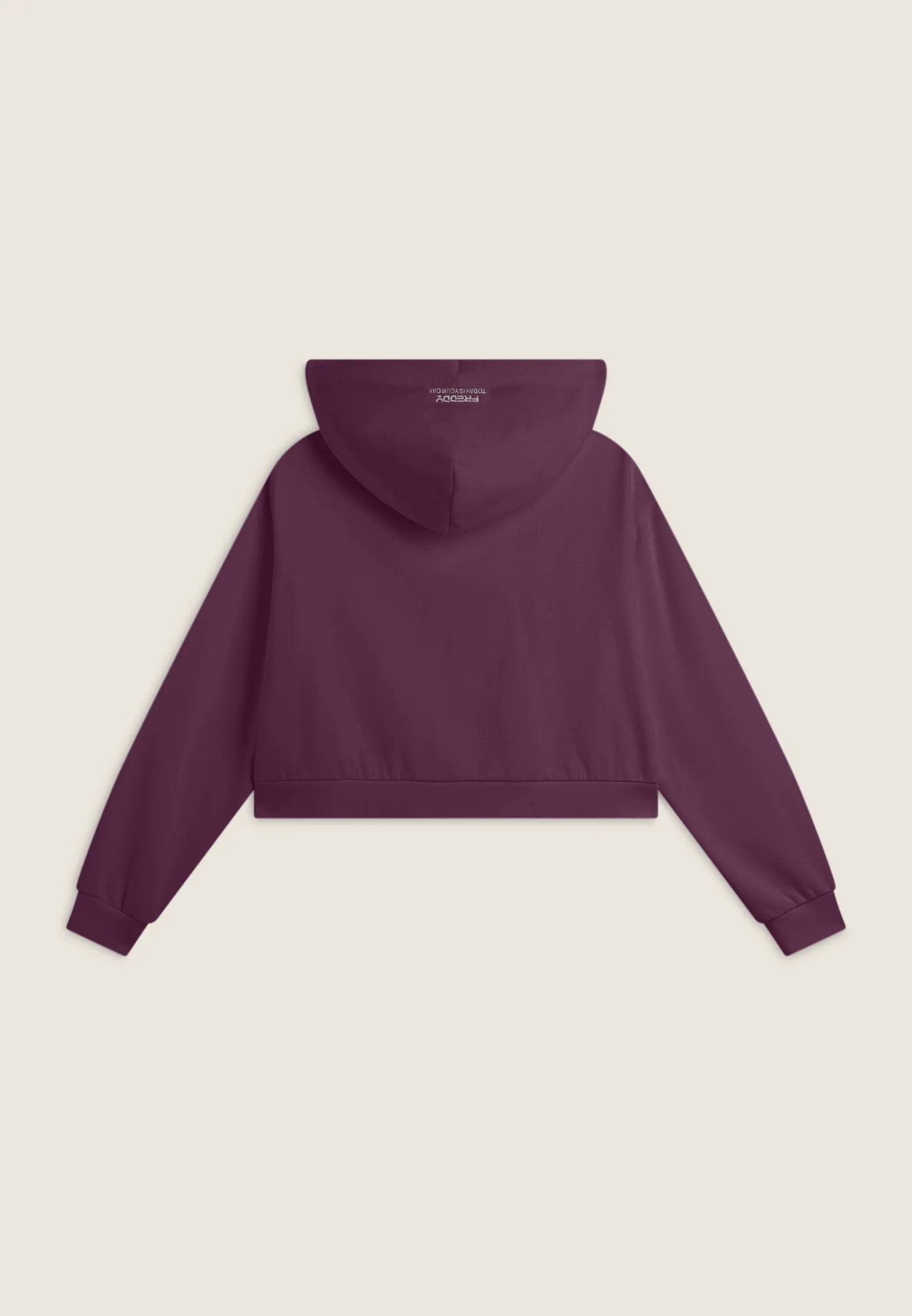 Freddy Felpa corta oversize con zip e cappuccio decorato da ricamo-Donna Felpe