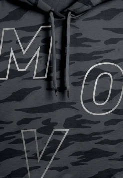 Freddy Felpa cropped camouflage con cappuccio e stampa “MOV”-Donna Fitness|Felpe