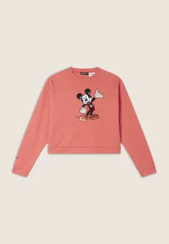 Freddy Felpa cropped comfort fit con ricamo Mickey Mouse-Donna Felpe